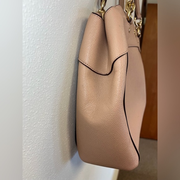 Coach Crossgrain Large Leather Brooke Carryall Bag Nude Pink - Picture 6 of 16